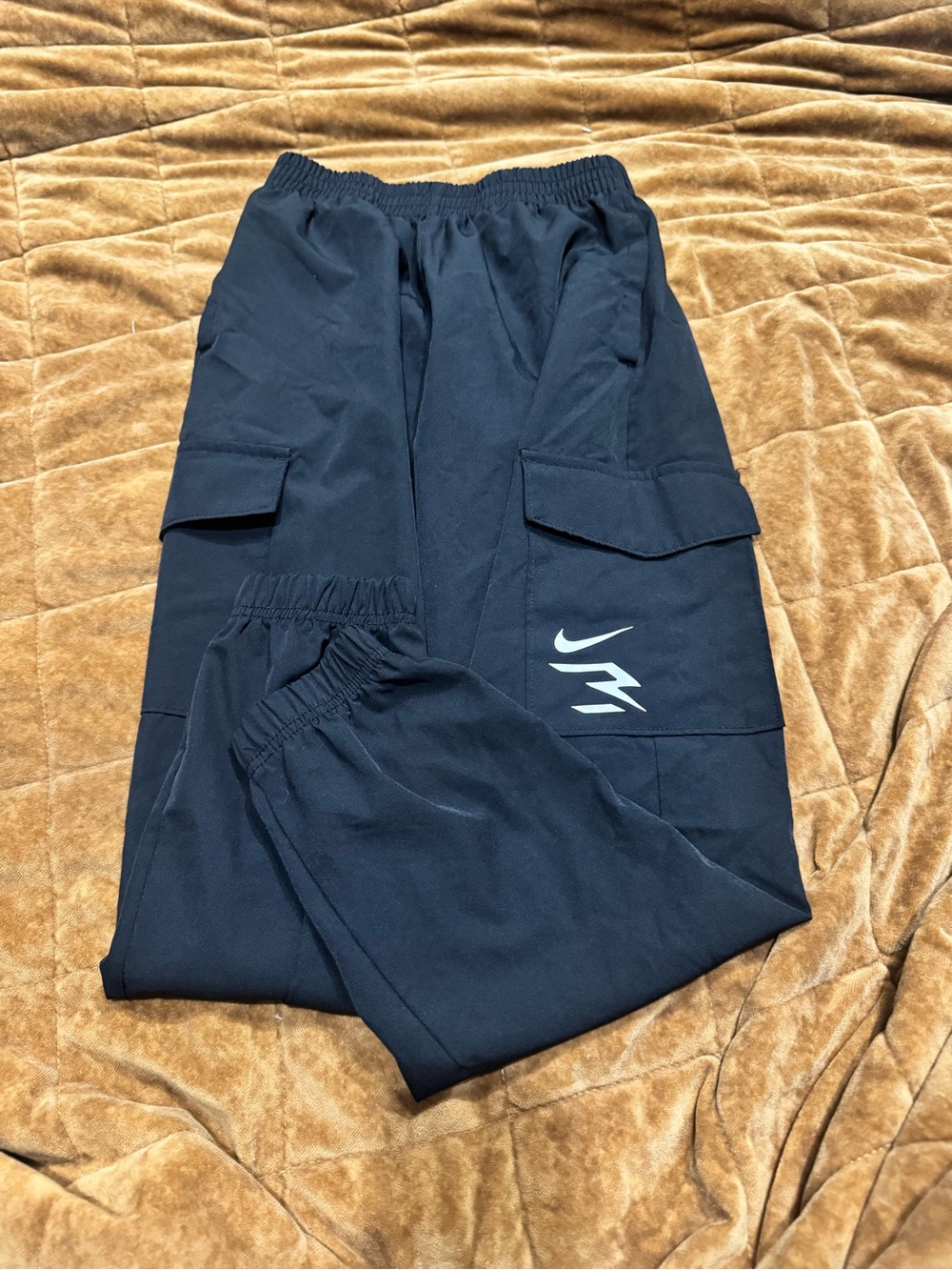 Nike 3 Brand Black Jogger Pants with White Logo Tag